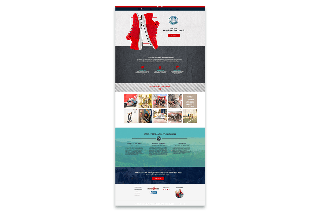 Sneakers4Funds Updated Website Design